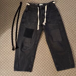 Free People WE THE FREE Low Slung Pull~On Barrel Wide Leg Jeans